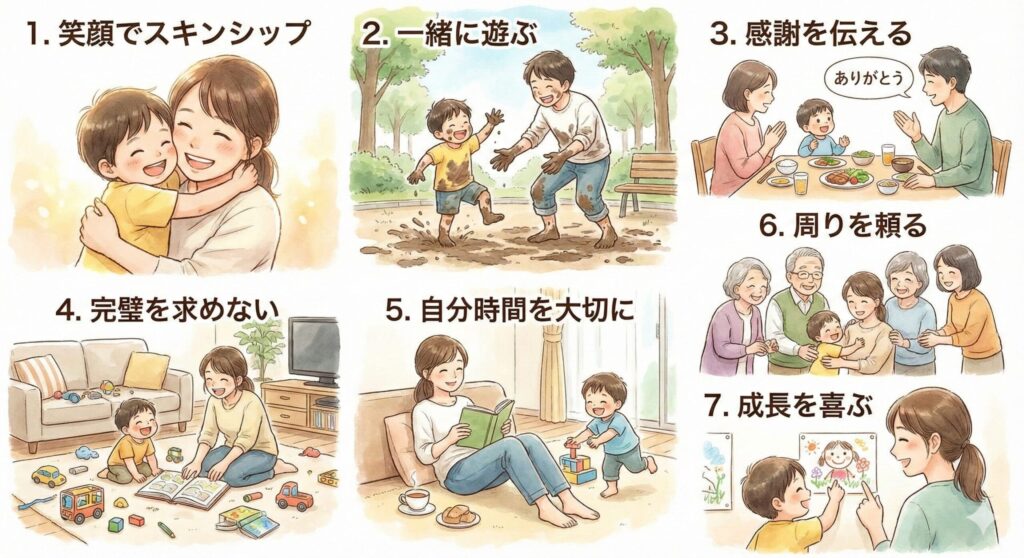 子育てを楽しむための7つの秘訣